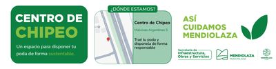 Centro de Chipeo: disposición de restos de poda durante todo el año